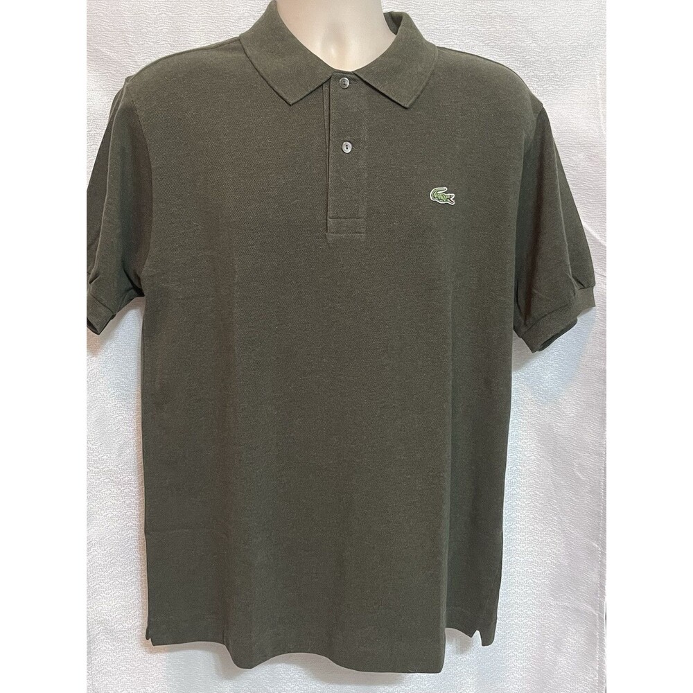 NWT Lacoste Classic Fit Organic Cotton Polo Shirt Mens 5/L Green Preppy Heritage